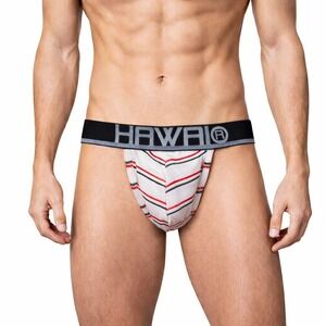 Hawai Jockstrap White Stripe Size Small (28-30) NWT